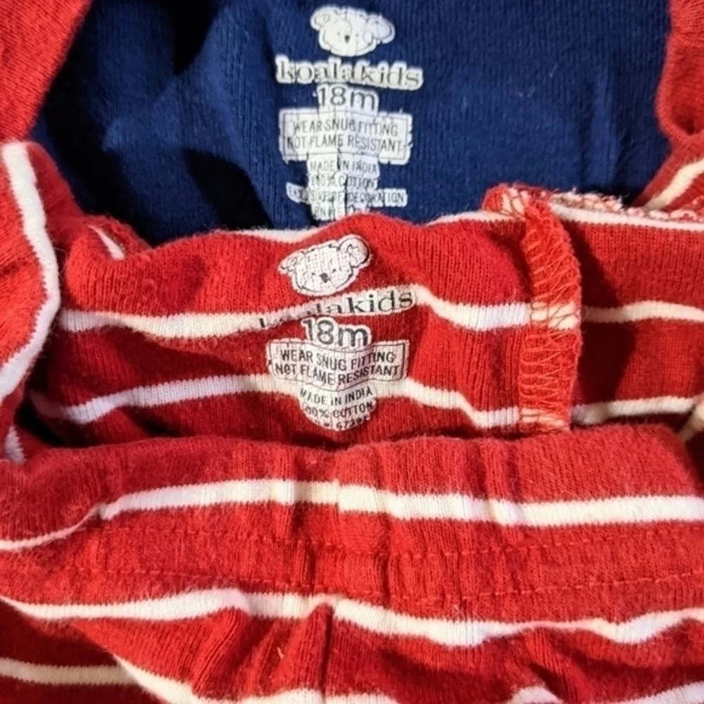 Boys polar bear snowflake 2 piece‎ snug fit pajamas Koala kids size 18 months